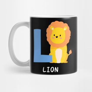 Alphabet L Lion Funny Mug